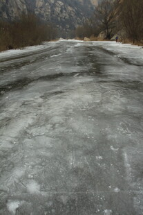 冰封道路 冬日景象