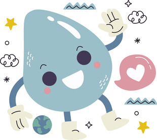 可爱水滴卡通形象