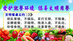 爱护就餐环境标语宣传图