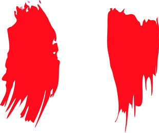 红色墨痕笔触素材