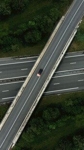 公路交叉俯瞰图