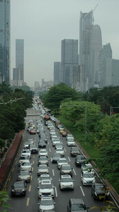 城市道路拥堵景象