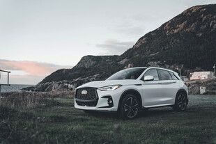 旷野中的白色SUV