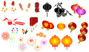 多样中式节庆装饰元素