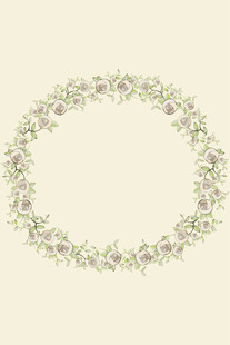 花卉环形装饰图案