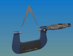 用内外卡钳测量工件动画