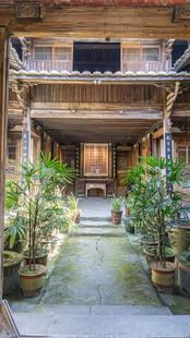 古雅庭院绿植环绕景致