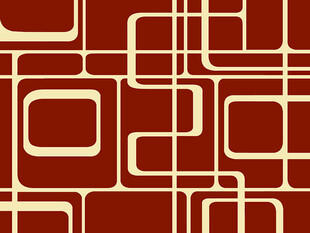 几何线条构成的喜庆色调门垫