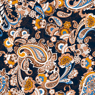 复古佩斯利花纹图案设计