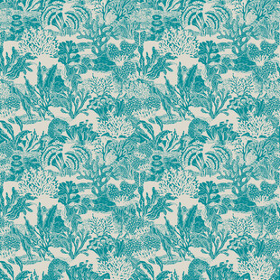 蓝绿色植物花纹图案背景