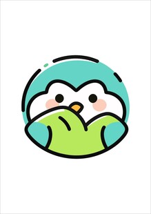 可爱小鸟卡通图标