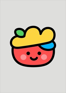 可爱笑脸水果卡通形象