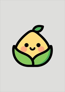 可爱卡通桃子形象图标