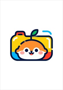 可爱橘猫相机图标形象