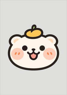 戴皇冠小熊卡通头像