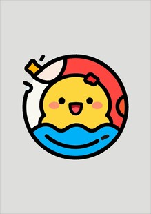 可爱小黄鸭卡通形象设计