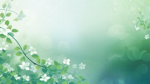 清新绿景花卉背景图