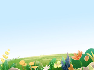 春日草地花卉风景图