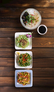 多样美食摆盘展示