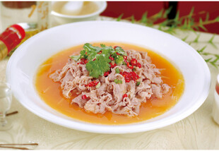 酸辣爽口肉丝汤