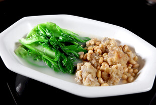 青菜炒肉沫