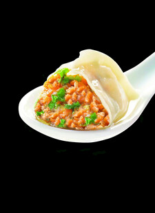 美味肉馅饺子特写