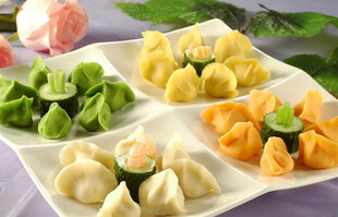 多彩美味饺子拼盘