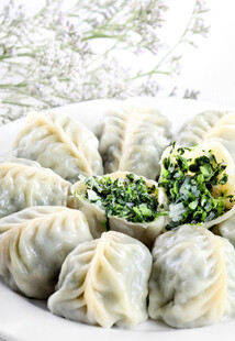 美味饺子摆盘展示