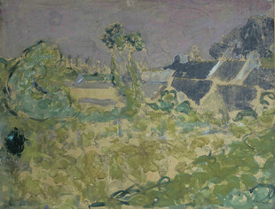 乡村田园风景油画