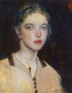 古典少女肖像画