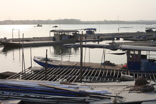 湛江宁静码头停泊多艘船只