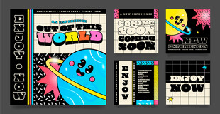 复古风格卡通派对装饰设计