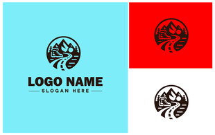 抽象动物标志设计示例