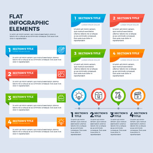 平面信息图表模板展示