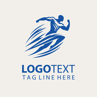 奔跑人物标志设计