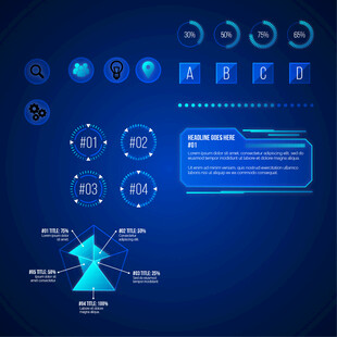 科技感数据展示界面