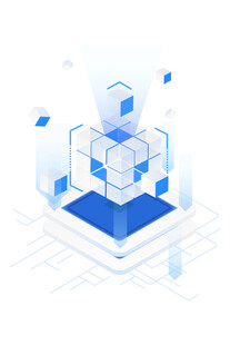 科技感立体方块造型图案