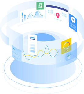 科技感数据信息展示场景