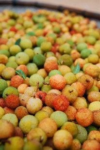 多彩美味爆米花特写