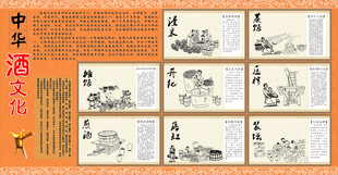 中国酒文化插画展示