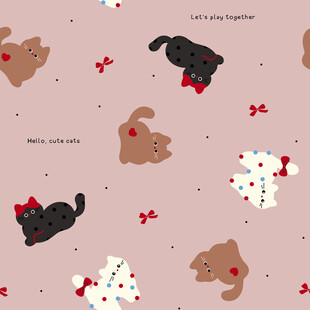 卡通小猫蝴蝶结