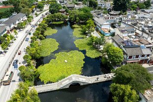 亚洲中国云南大理喜洲古镇风光