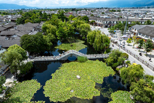 亚洲中国云南大理喜洲古镇风光