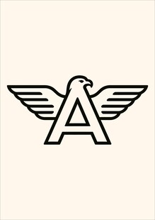 简约飞鹰字母A标志设计
