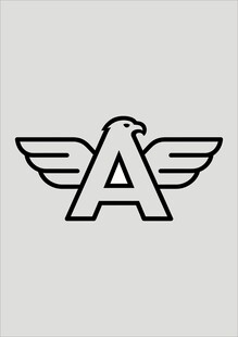 简约鹰翼字母A标志设计