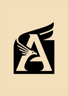 带翅膀字母A标志设计