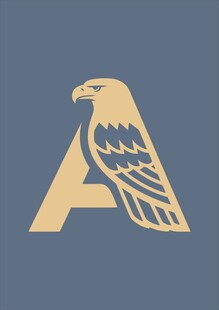 字母A与鹰结合标志设计