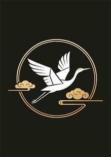 中式飞鹤祥云简约标志