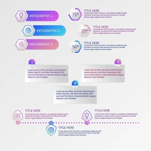 多彩信息图表模板