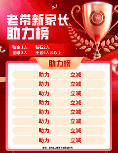 光荣榜 助力榜展示